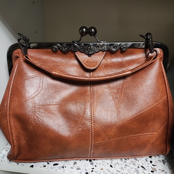 Source Unknown Handbags - Source Unknown Vintage-Style Brown Shoulder Bag